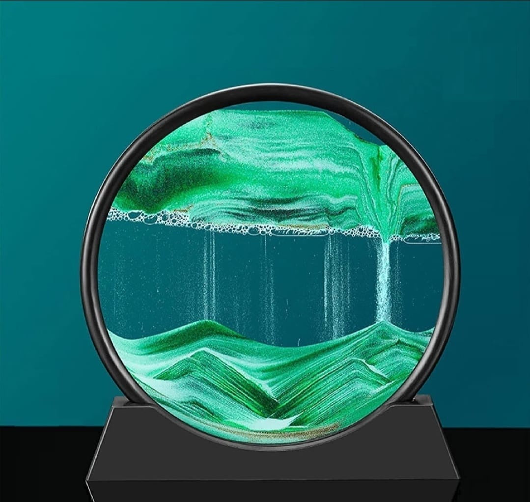 3D Moving Sand Art Lamp With Stand |Home Decoration