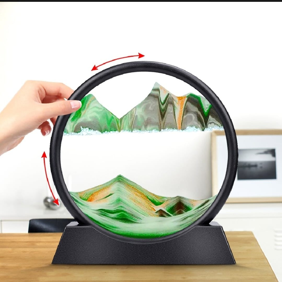 3D Moving Sand Art Lamp With Stand |Home Decoration