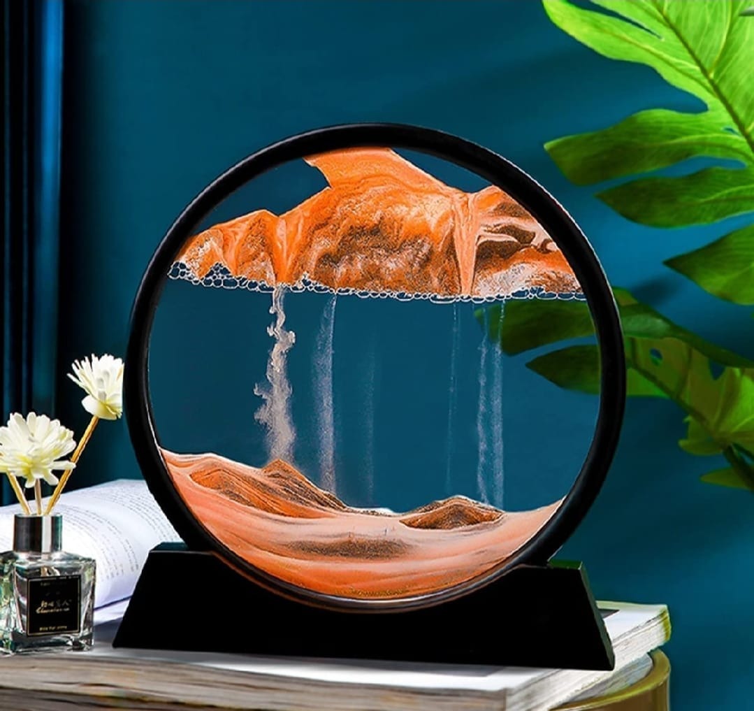 3D Moving Sand Art Lamp With Stand |Home Decoration