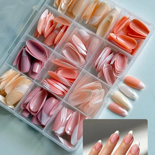 144 Pcs Multicolor Nails Box – Stylish, Durable & Easy-to-Use