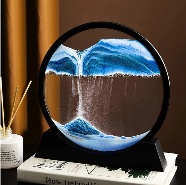 3D Moving Sand Art Lamp With Stand |Home Decoration