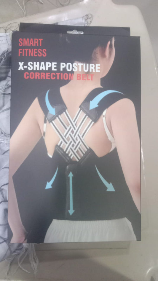 X-Shape Posture Correction Belt – Back & Shoulder Support for Men & Women