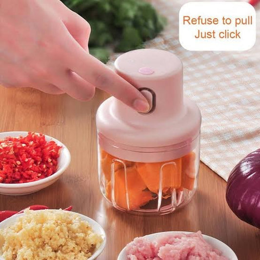 Mini Food Chopper Portable USB Rechargeable Vegetable Grinder
