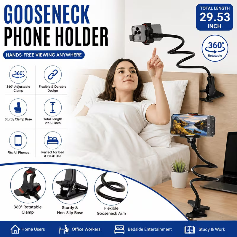 Flexible Snake Mobile Stand Lazy Phone Holder for Desk, Bed & Table