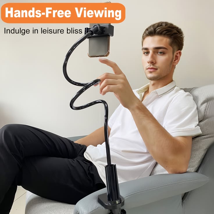 Flexible Snake Mobile Stand Lazy Phone Holder for Desk, Bed & Table